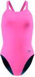 Speedo Solid Leaderback Maillot de bain Rose 36 Femme