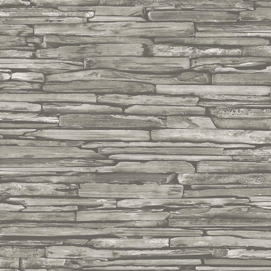 Dutch Wallcoverings Trilogy Stacked slate taupe - 25370