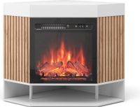 Vicco Cheminée électrique Lynea Blanc 100 cm