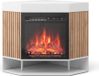 Vicco Cheminée électrique Lynea Blanc 100 cm
