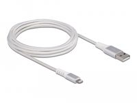 DeLOCK 83003 câble pour téléphone portable Argent, Blanc 3 m USB A Lightning