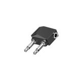 Hama Audio Adapter - 2 x 3.5mm Male to 3.5mm Female - Black/Silver