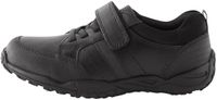 Next Jongens Schoolschoenen van leer met elastische veters, brede pasvorm (G) - Zwart