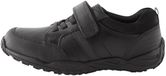 Next Jongens Schoolschoenen van leer met elastische veters, brede pasvorm (G) - Zwart