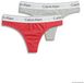 Calvin Klein String 2-pack Punch Pink/grey Heather Dames Maat S