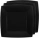 Santex Bordjes karton - 20x - vierkant - zwart - 23 x 23 cm - feestbordjes