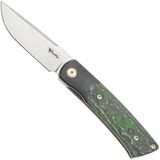 Reate Tribute Satin M390, Titanium FatCarbon Jungle Wear, zakmes, Jack Chen design