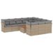 vidaXL 11-delige Tuinset met kussens, poly rattan, beige