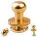 Kopschroefnieten, 6 mm, messing, glanzend, 15 stuks