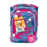 GIOCHI PREZIOSI Go Pop Up ronde uitbreidbare rugzak model Sweet Jungle, 3 vakken en binnenzakken, gevoerde rugleuning en schouderbanden, met gepersonaliseerde band en pop-up, meerkleurig, L