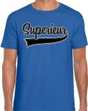 Bellatio Decorations Foute party t-shirt heren - Superieur - blauw - carnaval XXL