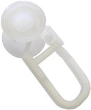 GARDINIA rolringen voor gordijnrails / U-rails, U-rolring, kunststof, wit, 20 stuks