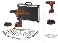 BLACK+DECKER BDCDD12BAFC Accuboormachine - 10.8V - incl. 100 accessoires en flightcase
