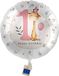 Joyeux Anniversaire Girafe Ballon aluminium 1er Anniversaire Fille