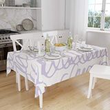 Bonamaison Tafelkleed, Anti-Mold, Sneldrogend, Waterdicht, 100% Polyester Tafellaken, Willekeurig patroon, 140 x 160 Cm - Ontworpen en Vervaardigd in Turkije
