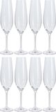 Atmos Fera Champagneglazen - hoog model - 8x - transparant - glas - 260 ml