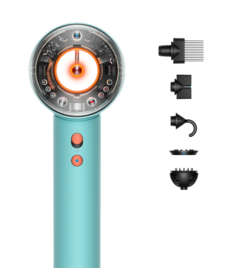 Dyson Supersonic Nural Haardroger - Blauw/Oranje - 1600W