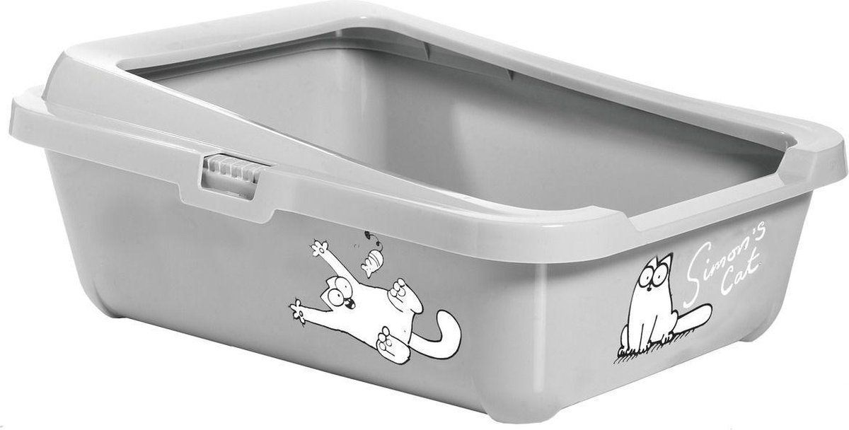 FLAMINGO Simons Cat Cat Toilet With Brim 43x32x16cm - Grey