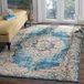 Safavieh Elegant tapijt, BTL343, geweven polyester, blauw/lichtgrijs, 90 x 150 cm