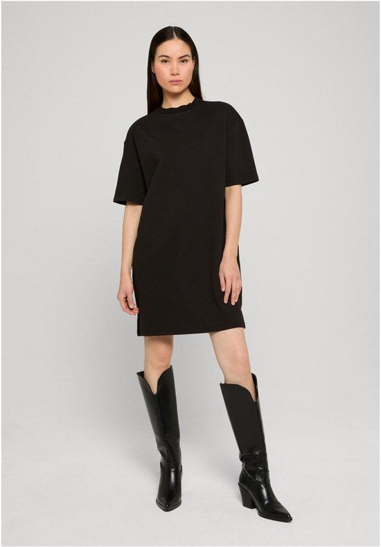 Urban Classics Ladies Structured Jersey Tee Dress Dames Mini-jurk - zwart - S