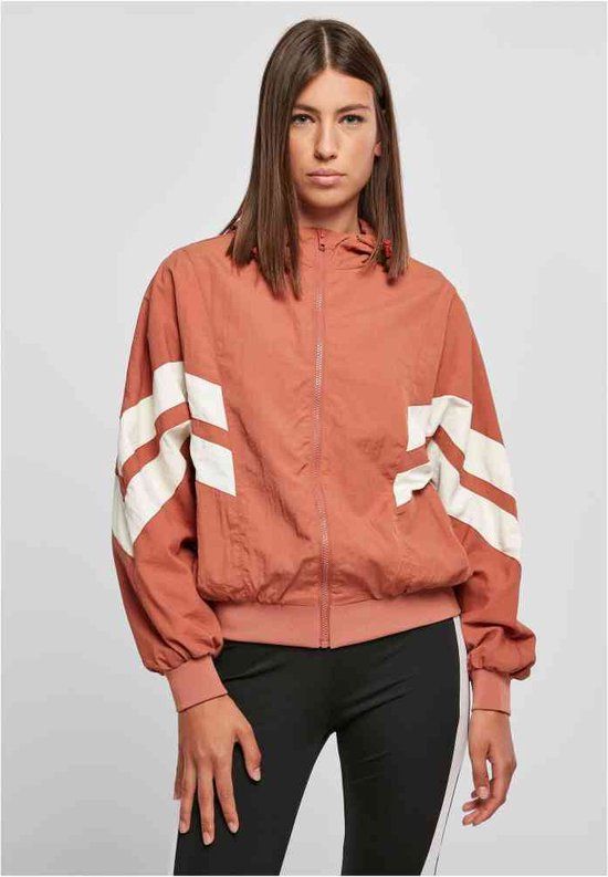 Urban Classics Crinkle Batwing Jacket - Women - XS - Orange/Champagne