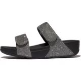 FitFlop Lulu Adjustable Shimmerlux Slides Femme - Pewter