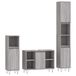VidaXL Ensemble de meubles de salle de bain 3 pièces Gris Chêne Sonoma