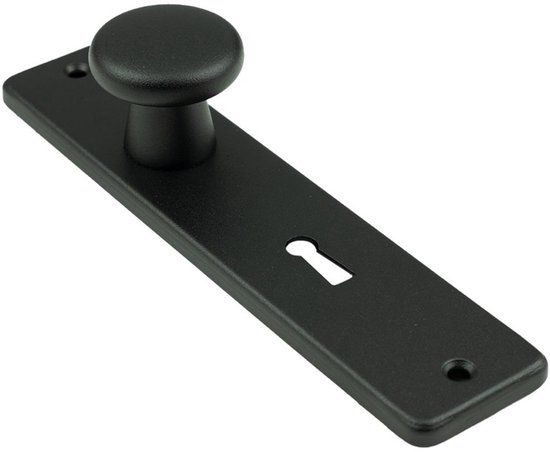 AMI knopkortschild - rechthoekig - 180/41 RH - 160/40 - sleutelgat 56 mm - zwart