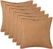 vidaXL - Kussensloop - 6 stuks - HOUTEN - Beige - 30 x 30 cm - Bouclé