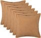 vidaXL - Kussensloop - 6 stuks - HOUTEN - Beige - 30 x 30 cm - Bouclé
