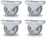 cyclingcolors 4 x meubelwielen, 25 mm, zwenkwielen, 25 kg/rol, transportwielen, apparaatwielen, rubberen rol