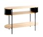 HAKU Consoletafel, eiken, zwart, metaal, spaanplaat, afmetingen: B 110 x H 76 x D 39 cm, stijl: Modern