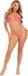 Leg Avenue Inc. Wrap around bikini bodysuit, One size, Roze