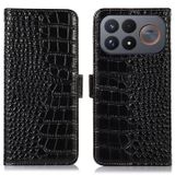 Xiaomi Étui Portefeuille en Cuir avec RFID - Série Crocodile - Noir