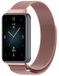 Wigento Honor Band 9 Milanese metalen mesh vervangende polsband met magnetische sluiting, roze
