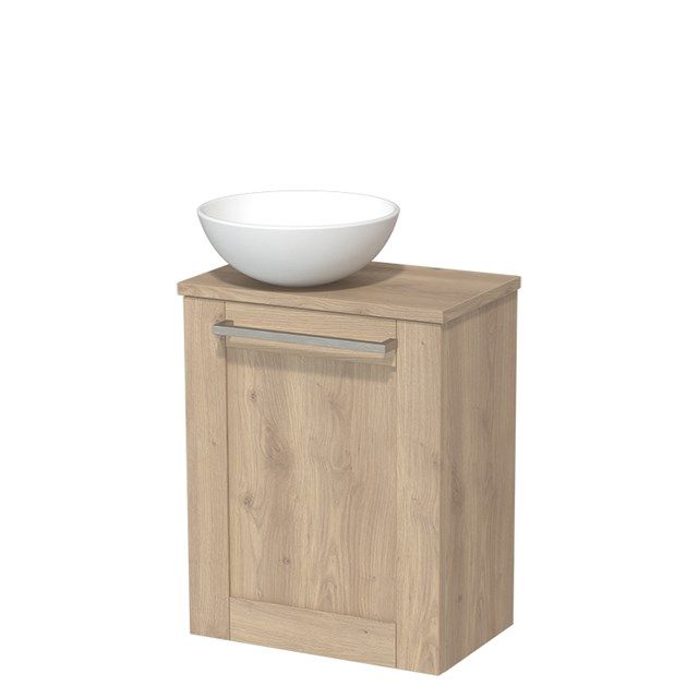 Maxaro Modulo - Toiletmeubel met Waskom - Lichtbruin Eiken - 41 cm