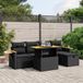 Maison Exclusive - Ensemble de meubles de jardin 6 pièces avec canapé et coussins, noir, en polyrotin