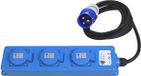 ProPlus Stekkerdoos - CEE naar 3 Schuko - 1,5 meter - IP44 - 16A