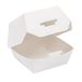 50 stuks - mini-schelpen, hamburger, 250 g/m2, 5,3 x 5,7 x 5 cm, wit, karton