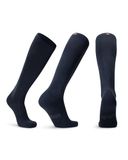 DANISH ENDURANCE Compressiekousen Dames & Heren - biologisch katoen - 14-18 mmHg - Marineblauw - 1 paar - Maat 43-47
