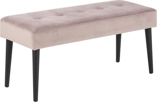 AC Design Furniture Gloria Bench, Fabric, rood, L: 38 x B: 95 x H: 45 cm