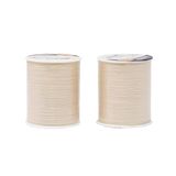 Korbond Naaigaren van 320 m - 2 x 160 m spoelen - crème polyester - hand- en machinenaaien