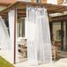 HOME MAISON - Vliegengaas met knopen, polyester, wit, 140 x 280 cm