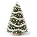 Inge-glas Inge Christmas Goods 6x stuks kerstslinger-guirlande - wit - glanzende lametta - 270 cm