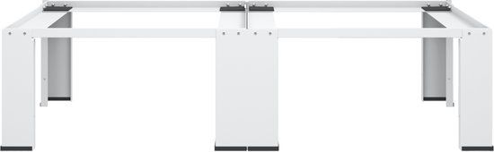 vidaXL Wasmachine- en drogerverhoger dubbel wit