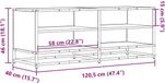 vidaXL Meuble TV 120,5x40x46 cm bois de chêne traité métal marron chêne