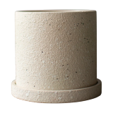 DBKD Pot Ø13 cm avec soucoupe Grow Crème structure