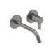 IVY Pact Wastafelkraan Afbouwdeel - 2-Gats Wandmontage - Gebogen Uitloop - Geborsteld Metal Black PVD