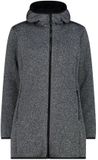 CMP Dames Parka met Vaste Capuchon - Fleece - Gevoerd - Herfst/Winter 2025 - Maat 36 - Alluminio/Nero