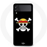 Samsung Galaxy Z Flip4 One Piece Piraten Rap Vlag en Strohoed Hoesje